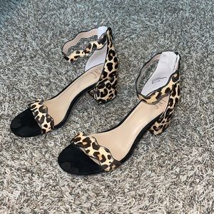 Womens INC Haldwin Scallop limited edition cheetah open toe